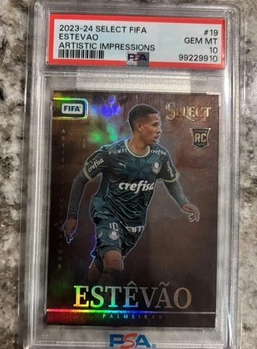 2023-24 Select FIFA Estevao Artistic Impressions SSP Rookie RC #19 PSA 10