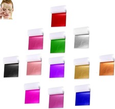 240 Pcs Gold Leaf Sheets Foil Paper for Crafting Coloured Multipurpose Silver 