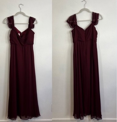 Birdy Grey Spence Bridesmaid Dress in Cabernet Maroon Red Medium