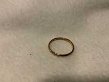 Vintage Yellow Gold Wedding Ring, Band 9ct Gold Hallmarked 1.3g Size N 1/2