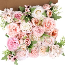 Best AGIRL Rose Artificial Flowers Combo Fake Pink Roses Silk with Stems for DIY