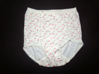 Vintage NOS Sears Girls Rose Floral Cotton School Girl Panties Underwear M 4-5