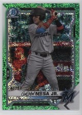 2021 Bowman Draft Chrome Green Sparkle Refractor 41/99 Victor Mesa Jr 0z7e
