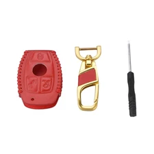 Car Remote 3 Buttons Key Case Holder Cover Chain Protector For Mercedes Benz dss