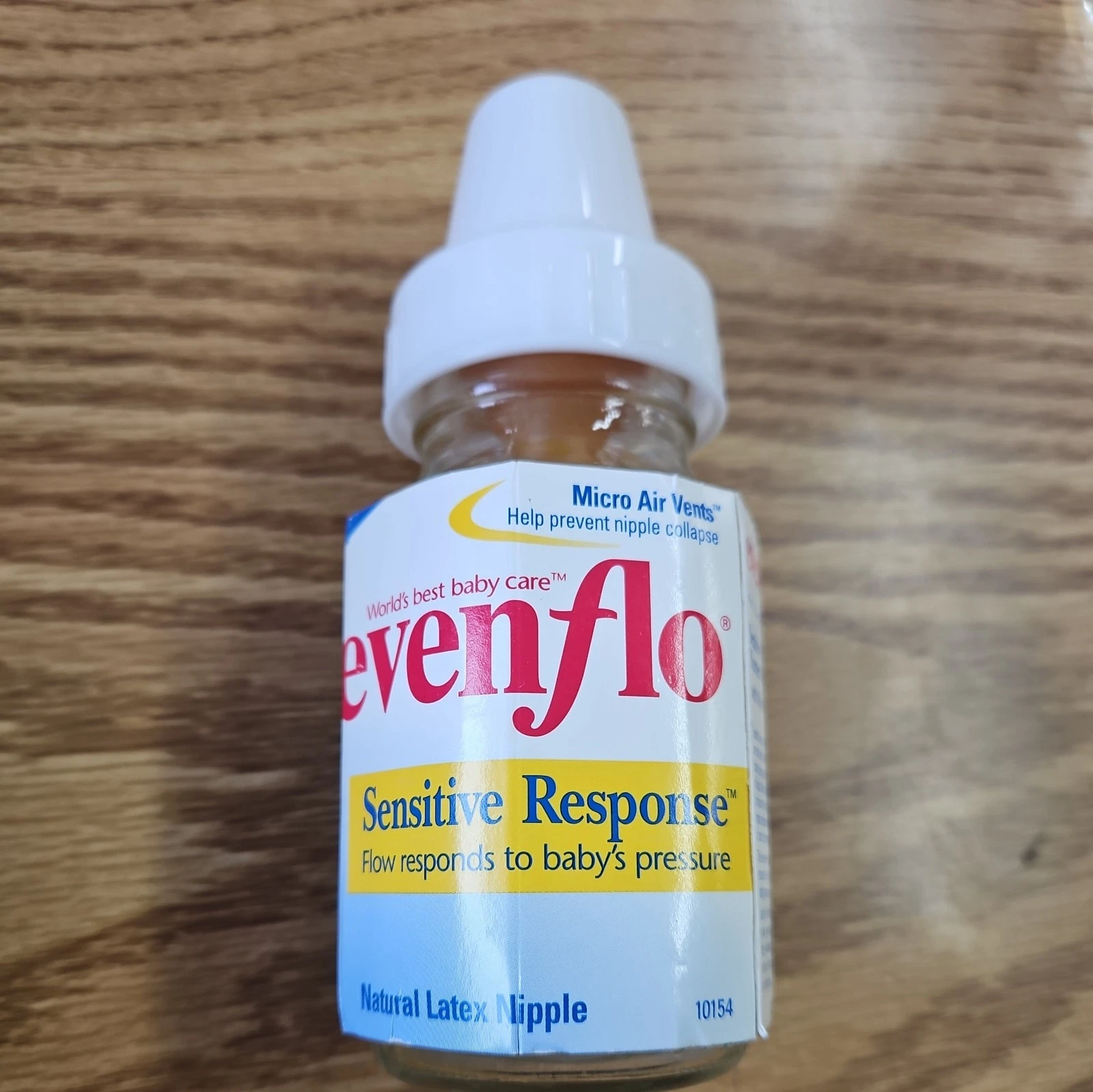 VTG Vintage 1999 Evenflo Clear Glass Baby Bottle 4oz Sensitive Slow Flow