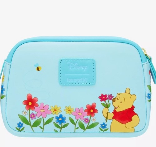 Loungefly Disney Winnie the Pooh Floral Pooh Bear and Friends Cosmetic Bag New - Picture 5 of 6