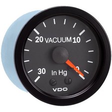 Vdo 150-131 Vision Vacuum Gauge 0-30 Hg Mechanical Analog 2-116 Diameter One