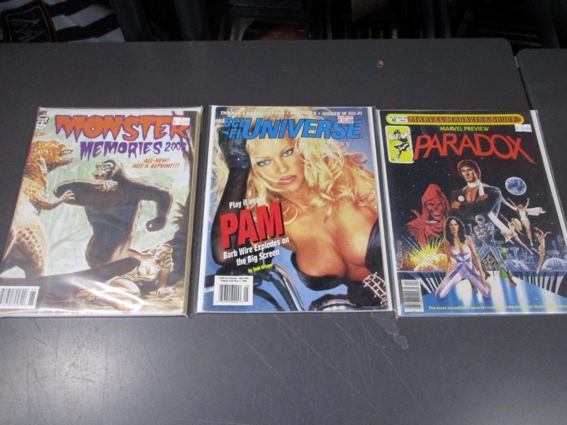MONSTER/SCI-FI MIXED MAGAZINES LOT OF 3 PRE-OWNED SOME WEAR