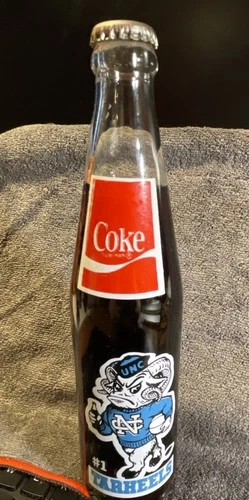 Vintage Coke NC #1 Tarheels Unopened Full '81-'82 National Champions  Coca Cola