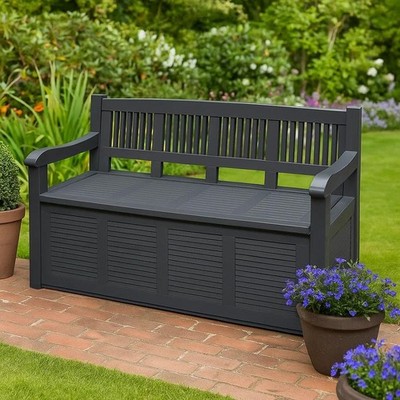 85 Cm Small Balcony Storage Bench Outdoor Waterproof Garden