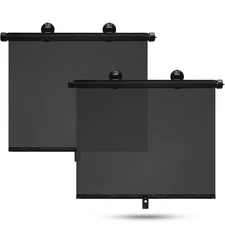 Car Window Shades - Side Window Sun Shade (2 Pack) Retractable Car Roller Sun...