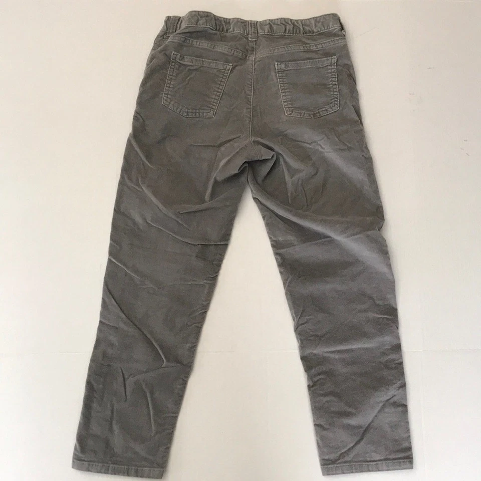Pantalones de terciopelo gris Lands' End para niña talla 8+ Foto 2 de 4