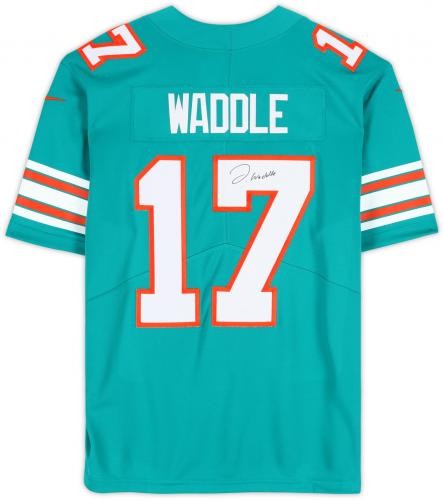 Von Jaylen Waddle Miami Dolphins signiertes Throwback Aqua Nike limitiertes Trikot - Bild 2 von 5