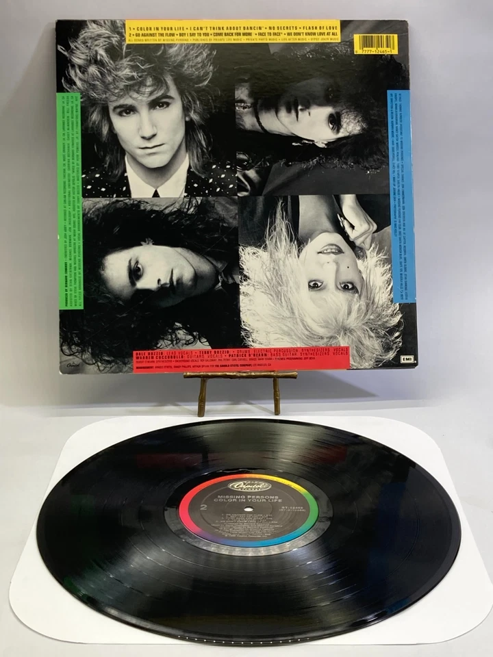 Missing Persons Color In Your Life Vintage Vinyl LP 1986 Capitol Record ST-12465 - Image 4 of 4