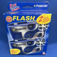 Polaroid Fun Shooter 2 Pack One Time Use Flash Cameras NEW Sealed NOS Exp. 2009
