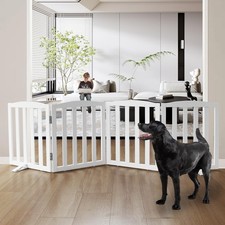 Freestanding Dog Gate Indoor,Doggie Gate Foldable Dog Gates for Doorways,Stai...