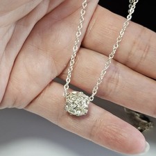New York Company Rhinestone Ball Necklace 15 To 18"