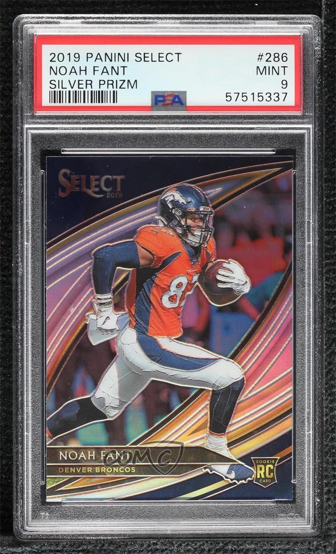 2019 Panini Select Field Level Silver Prizm Noah Fant PSA 9 MINT Rookie RC 5b9