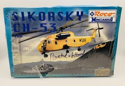 HO scale Roco MiniTanks CH 53 Sikorsky Helicopter in Search and Rescue livery
