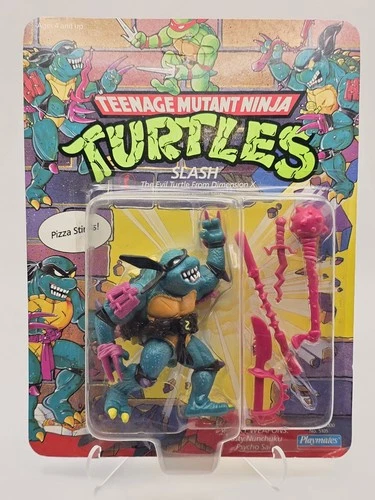 Vintage 1990 TMNT Teenage Mutant  Ninja Turtles SLASH  UNPUNCHED MOC Playmates