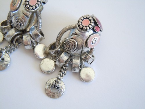 Massif Bijoux de Mode Clips D'Oreilles Anneaux / Pendentif 29,7 G/5,0 x 1,9 cm - Picture 5 of 5