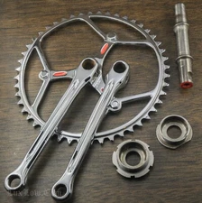 Vintage Steel Cottered Track Bike CRANKS Legnano 48t Chainring Tour Road Bicycle