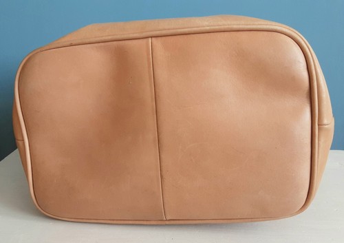 Fossil Soft Slouchy Tan Leather Shoulder Bucket/Hobo/Tote Bag - 第 9/21 張圖片