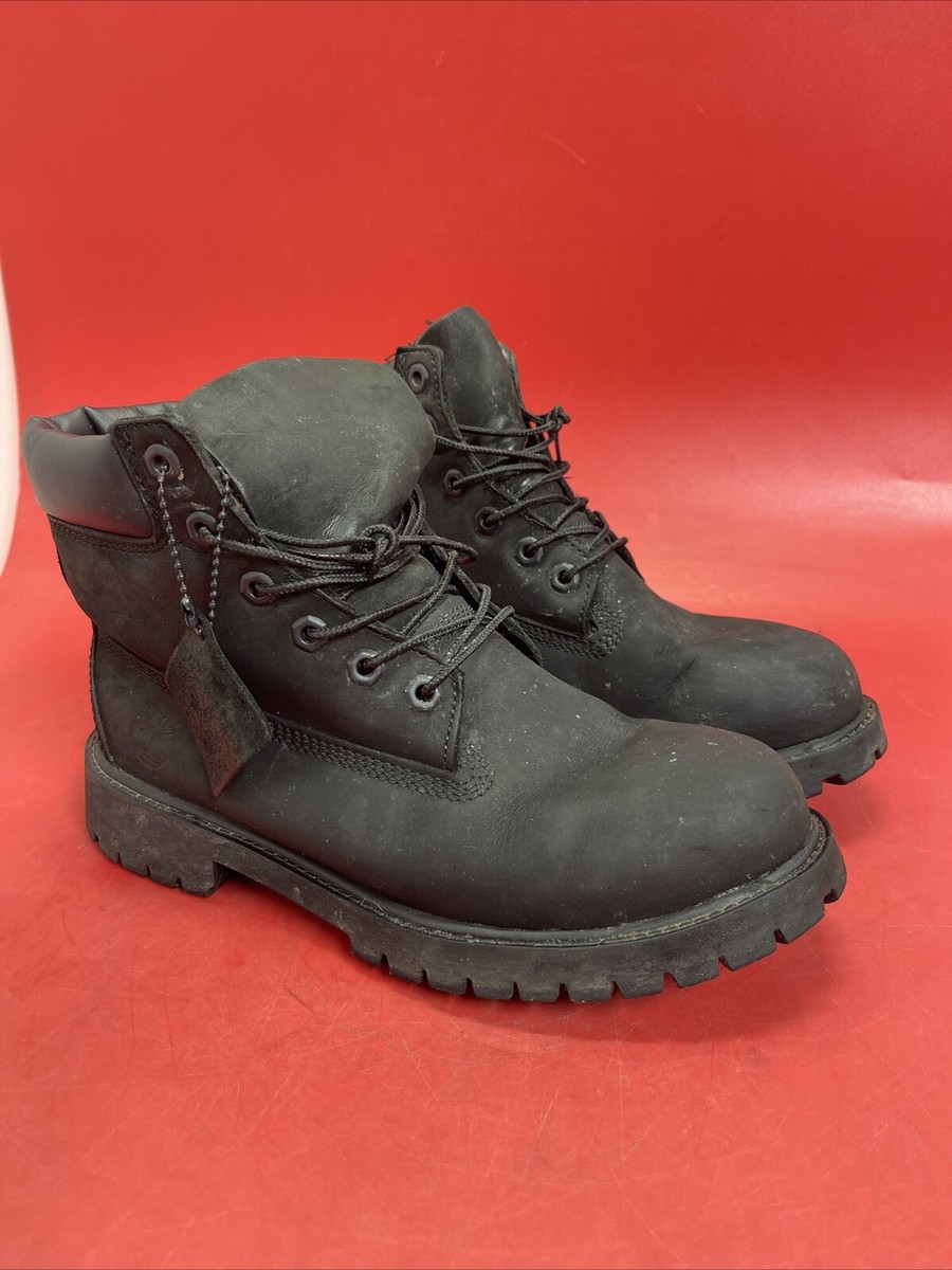 Timberland Mens/Boys 6-Inch Premium Waterproof Boot Black Nubuck