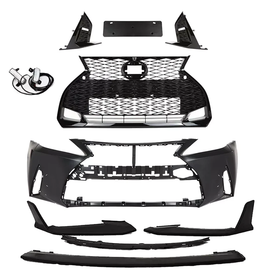 Parachoques para 06-13 Lexus IS250 IS350 con luz antiniebla LED y kit de labios conversión a 2021+ Foto 2 de 4