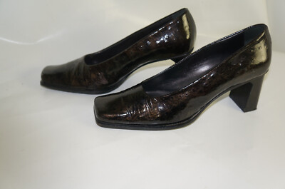 Brunella pumps brown antique high quality pumps leather genuine size 40 women