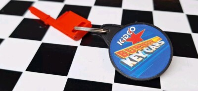 (3D Printed) Key Set W/ Sticker for 1980 Kidco Burnin Key Car Spring Loaded Toys