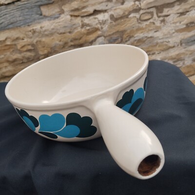 RARE motif casserole poelon fondu Le Creuset vintage design 1970 70 fleuri