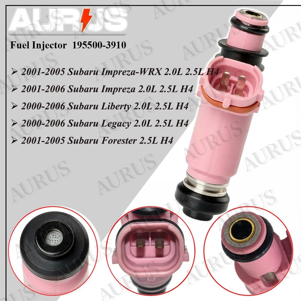 4 inyectores de combustible OEM AURUS NUEVOS para Subaru Impreza-WRX 2001-2005 2,0 L 195500-3910 Foto 2 de 4