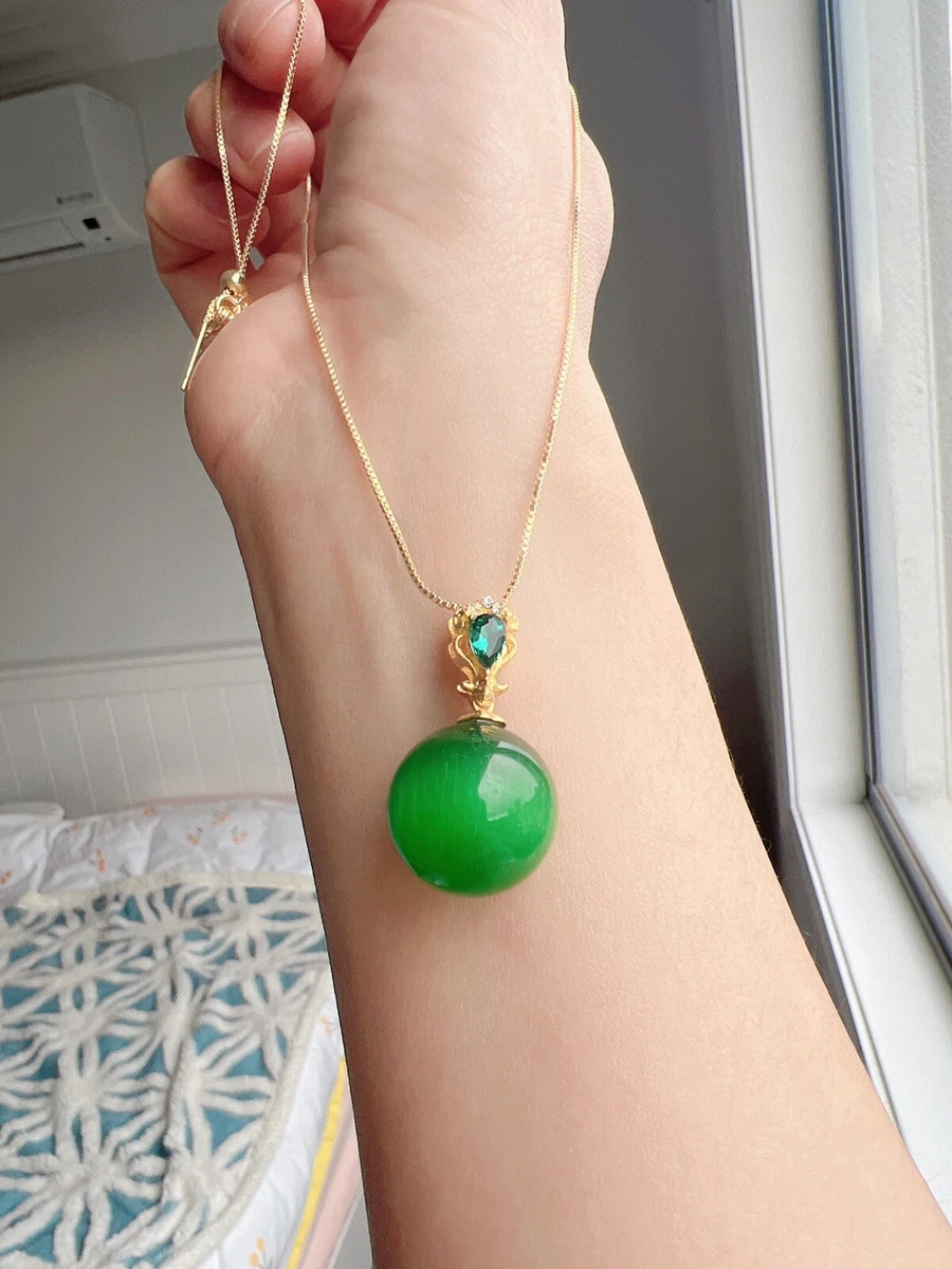 Cats eye shop stone necklace