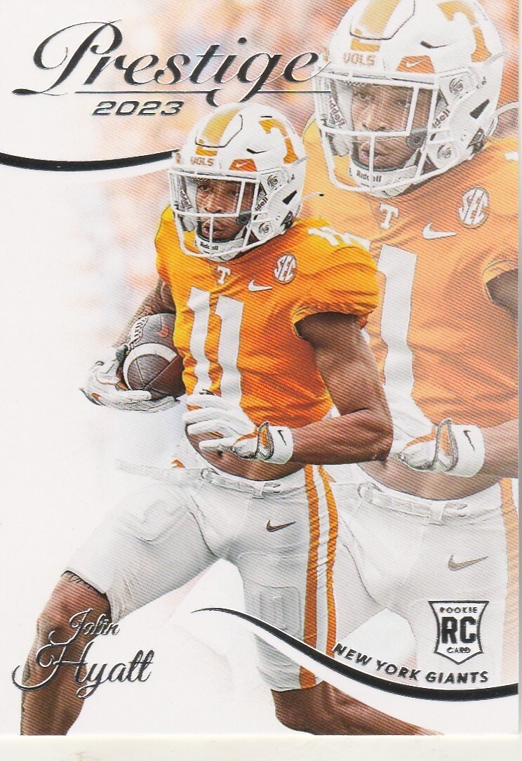 2023 PANINI PRESTIGE JALIN HYATT WR GAINTS ROOKIE #345 HOT!