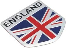 Badge Sticker Emblem Decal UK Union Jack England Metal aluminium UK seller