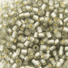 11/0 TOHO ROUND Silver Lined Frosted Black Diamond Seed Bead (8g)