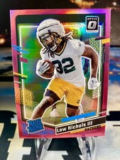 2023 Lew Nichols III Panini Donruss Optic Preview Pink Holo Rated Rookie #335