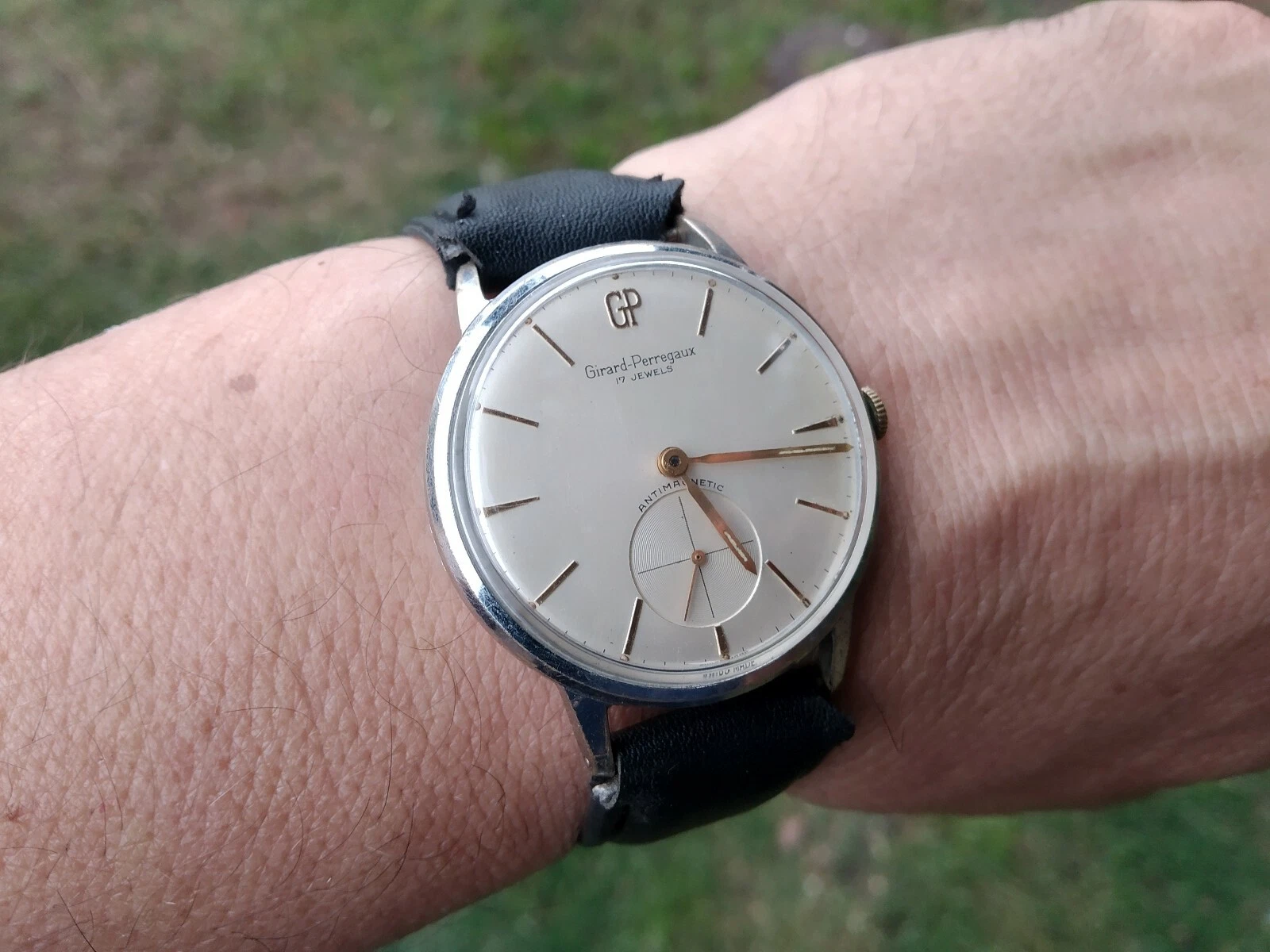Girard Perregaux — GIRARD PERREGAUX 03 SUB SECOND HAND WIND SERVICED ALL ORIGINAL CROWN