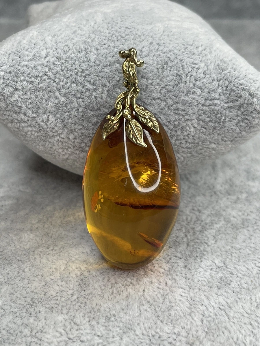 Baltic Amber Pendant Necklace, Large Amber Necklace, Raw Amber Pendant –  Aura Charms