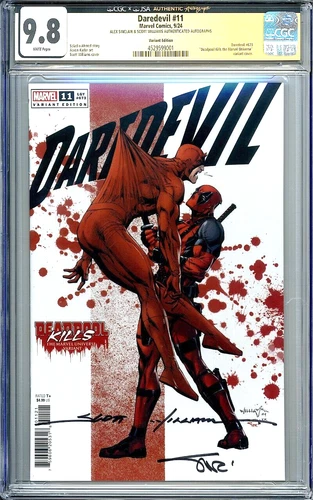 DAREDEVIL #11 - Deadpool Variant - CGC 9.8 JSAxSS signed Williams Sinclair 9/24