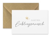 1 Premium GrußKarte Klappkarte +Umschlag, Freundschaft Liebe Lieblingsmensch