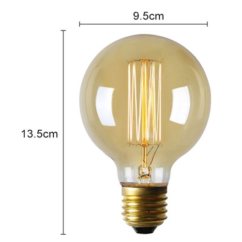 Ball light Screw connector Edison Lamp Vintage Retro Bulb Glass Filament - Picture 10 of 28