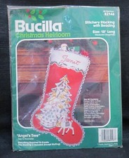 Bucilla Christmas Heirloom "Angel's Tree" Stocking Kit No. 82146