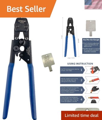 One-Handed Pex Cinch Clamp Crimper - Efficient Stainless Steel Crimping Tool