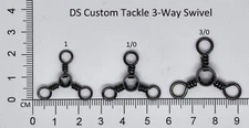 Three Way Swivels  25-pack  1   1/0  3/0 3-way