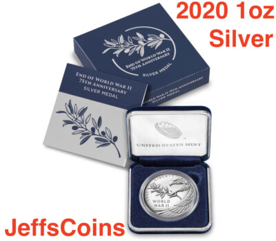 2020 P Mint End of World War II 75th 1 oz .999 Silver Medal Eagle