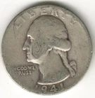 USA - 1941D - Washington ¼ $ - Silver Eagle - Low Mintage - #12155RG