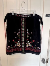 Black Mixit Floral Skirt Size 14 