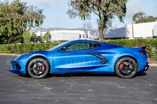 For 20-Up Corvette C8 | Z06 Style CARBON FLASH Front Lip Splitter & Side Skirts - Bild 14 von 24